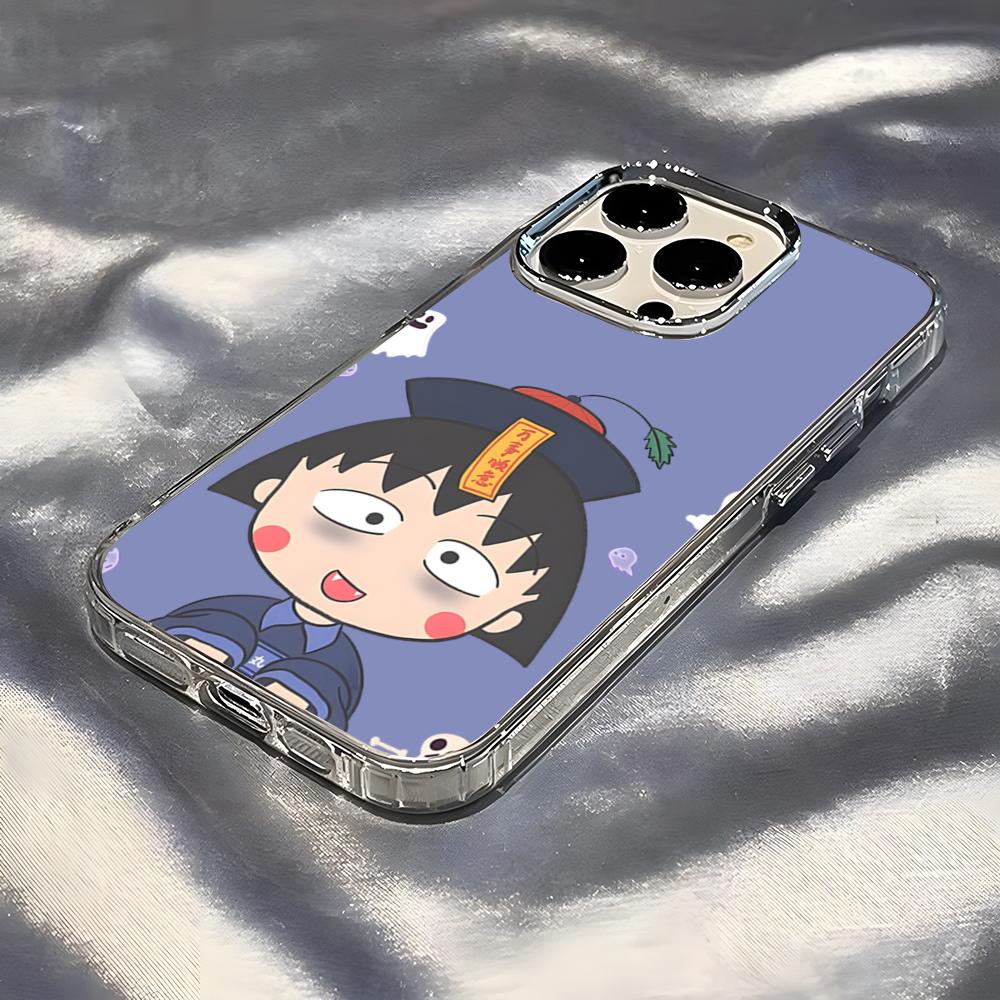 Chibi Maruko-chan Phone Case For IPhone 17 Pro Max 16 15 14 Pro Max IPhone 13 Pro Max 11 Plus Transparent Cover