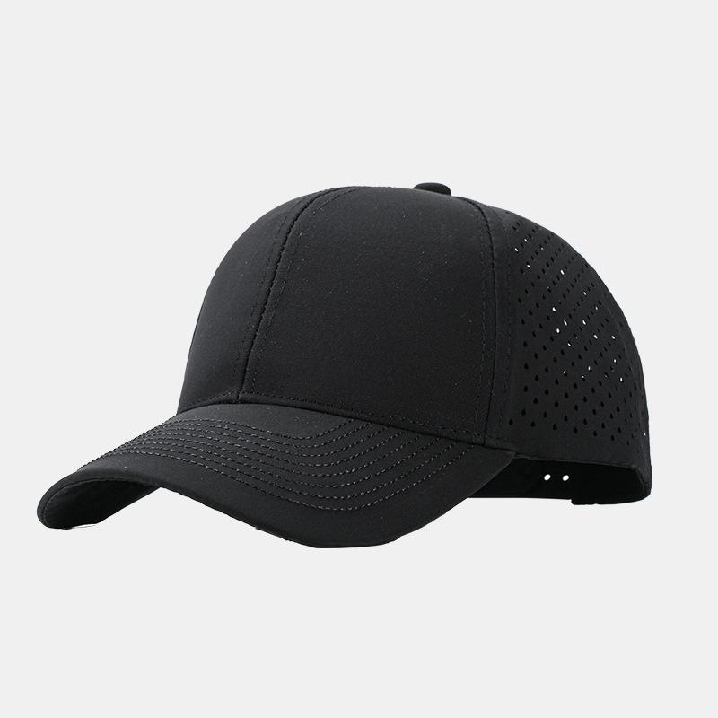 Korean-style Sunshade Sunscreen Cap Light Plate Punched Breathable Mesh 6-Panel 100% Polyester Sports Cap Outdoor Baseball