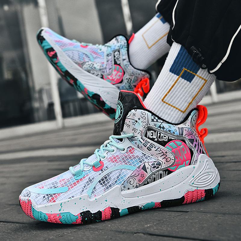 Módní Pánské basketbalové boty Field Vysoce kvalitní protiskluzové pánské basketbalové boty Značka Prodyšné Tréninkové Nositelné Tenisky do posilovny