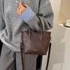 Retro Pu Leather Shoulder Bag For Women Tote Bag Fashion Commuter Crossbody Bag