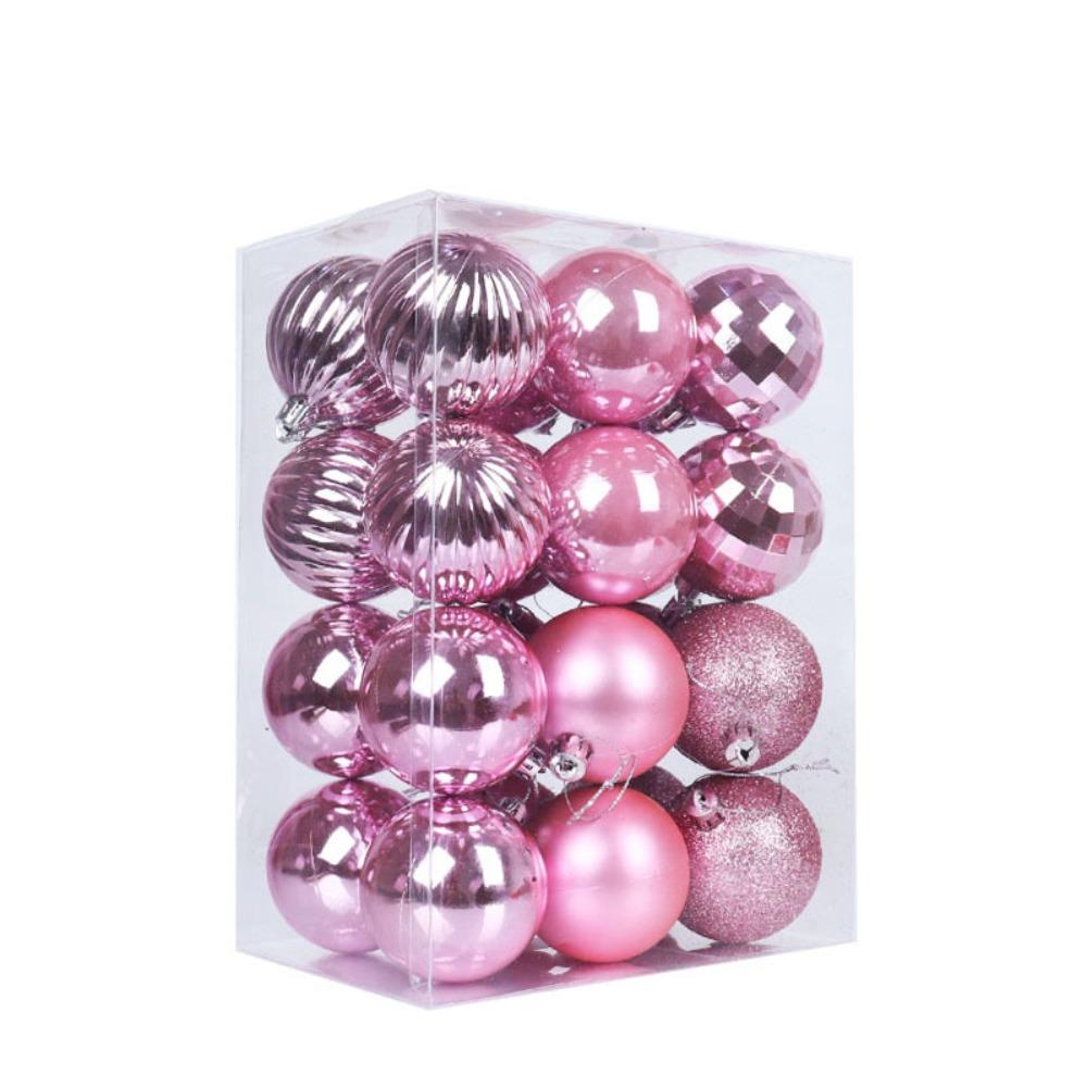 24PCS 11 Colors Christmas Ball Set Plastic Xmas Baubles High-quality Christmas Tree Balls  Home