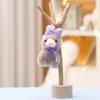 Cute Alpaca Keychain Cartoon Child Backpack Decorative Pendant Plush Doll Gift