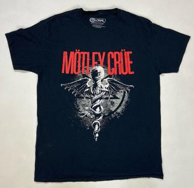 Motley Crue Grafik T-Shirt Herren Medium Schwarz Kurzarm Musik
