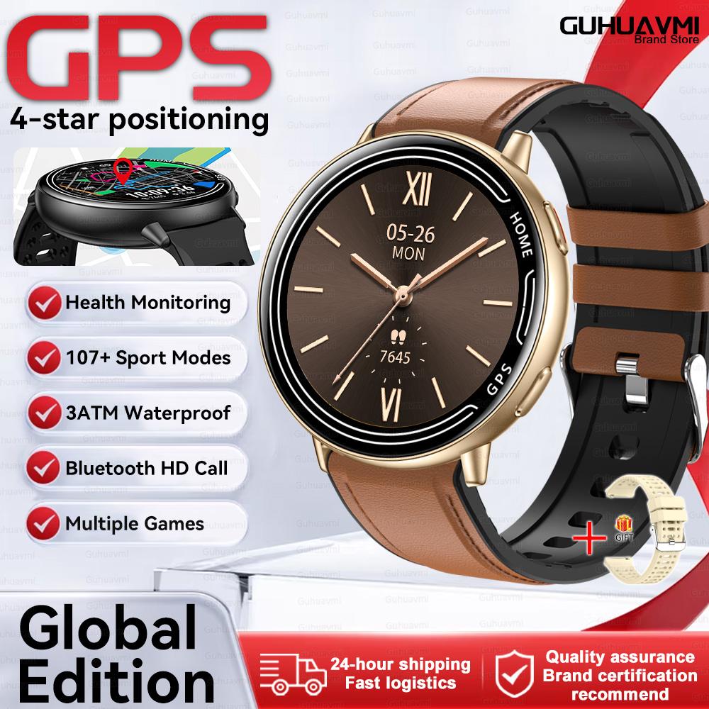 New Women's Fashion Health Smart Watch 1.39" AMOLED GPS Satellite Positioning Bluetooth Call Heart Rate Monitor For Android iOS