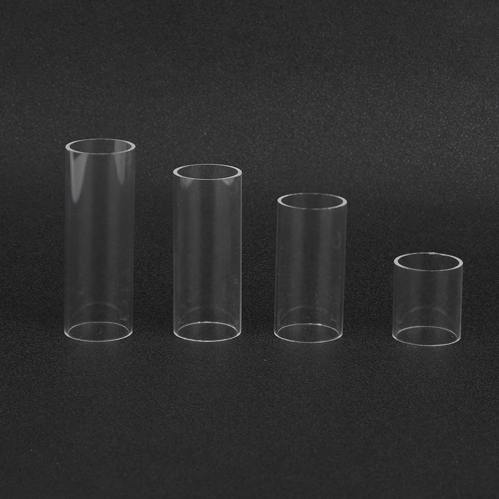 Guitar Slide Transparent Glass Bass Durable String Slides Cylinder Bright Tone BarSet
