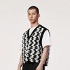 SOXIE Men's 2024 Spring Geometric Sleeveless V-Neck Knit Vest
