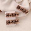 Velvet Bow Bear Hair Clip - Autumn & Winter Girls' Versatile Duckbill Accessory