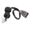 3 Wire ATV Ignition Switch with Key Stable Performance Ignition Starter Switch for Grizzly 700 YFM700 FI
