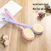 Soft Bristle Bath Brush - Long Handle Exfoliating Back Scrubber with Mud Scraper
