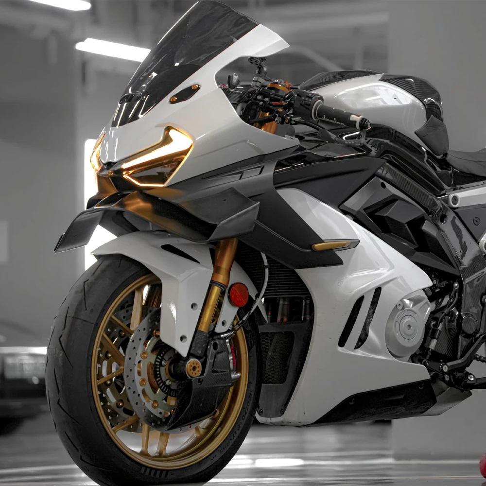 2024+ Fit For CFMOTO 675SR Front Spoiler Lower Spoiler Lower Lip GP Wing Downforce Naked Frontal Spoilers 675SR-R 2024 2025