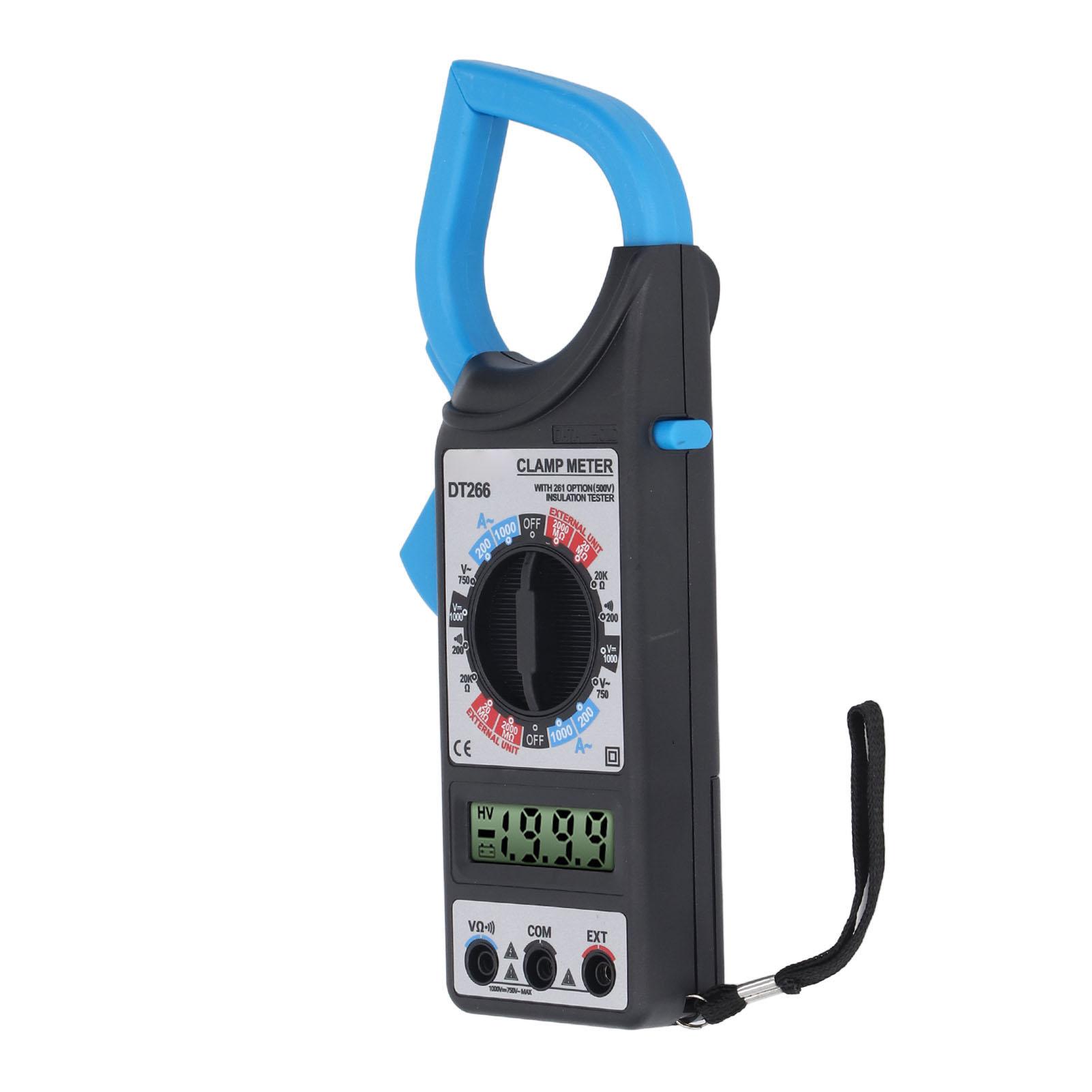 

Цифрові клещі Мультиметр 1999 Лічильник AC DC Вольт Діод Ом Тестер ємності зі зумером