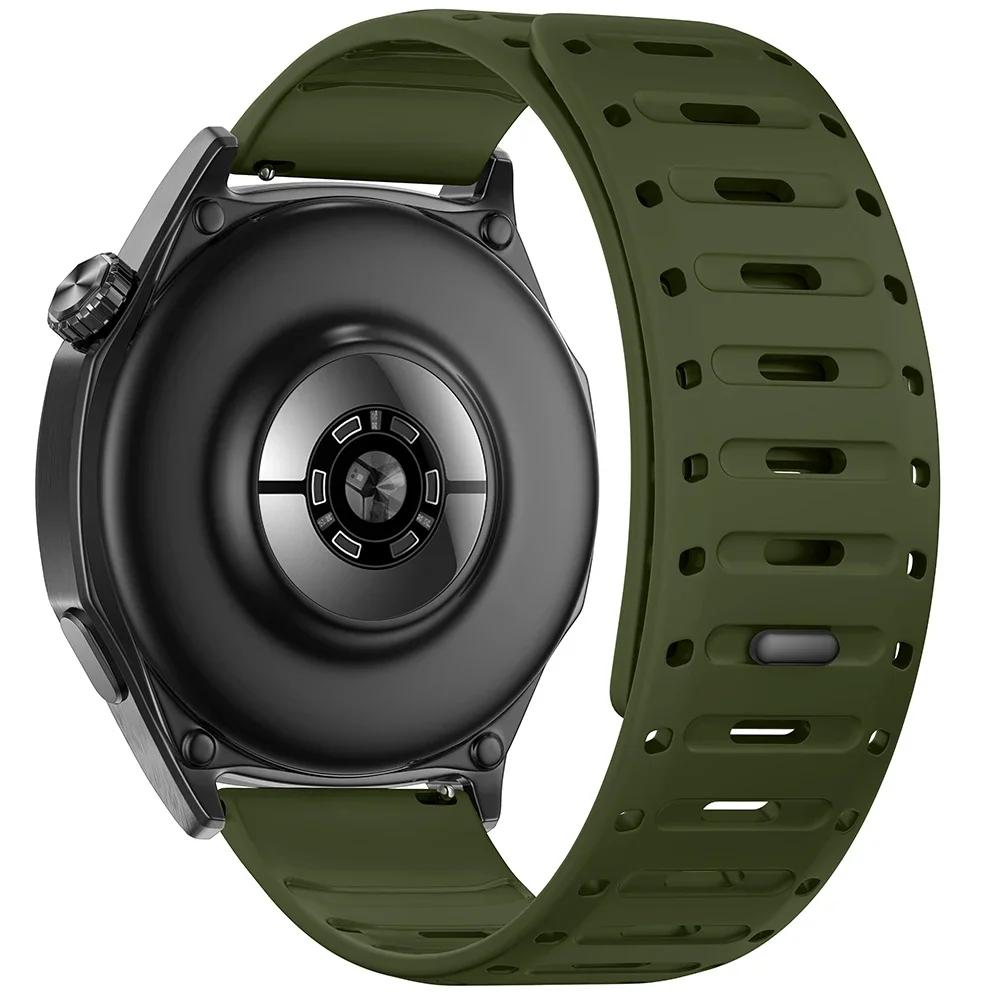 22mm Silicone Strap For Huawei Watch 5 4 3 46mm GT6/5/3/2 Pro GT6/5/4/3 46mm Sport Magnetic Buckle Adjustable Bracelet Wristband