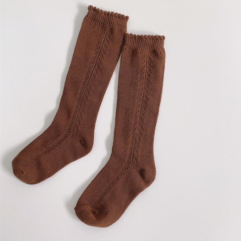 Baby Socks Knee High Long Infant Cotton Linen Sock Hollow Girls Boy Spring Summer Leg Warmer Children Princess Kids Sockken