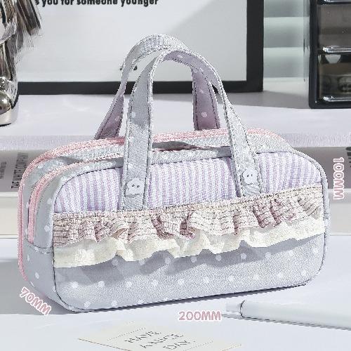 Japanischer Ins-Stil Ita Bag Federmäppchen Niedliche Süßigkeiten-Tasche zur Abzeichen-Ausstellung, Tragbare Kawaii Kosmetiktasche Schreibwaren-Organizer