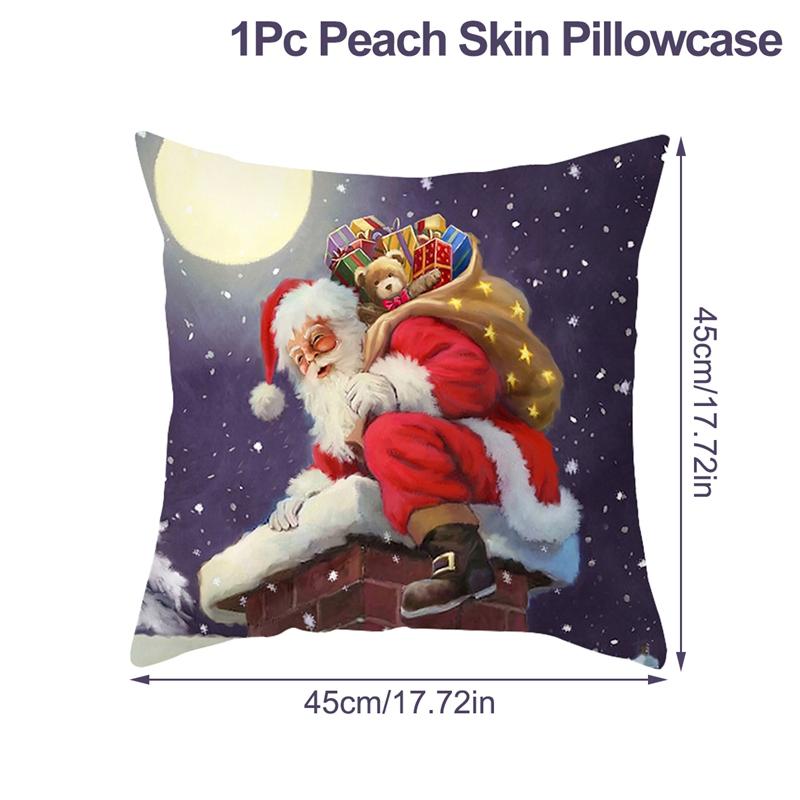 Christmas Cushion Cover Xmas Decorations For Home  Merry Christmas Ornament Pillowcase Natal Navidad New   Gifts