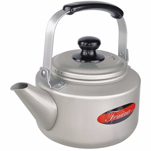Hokuriku Aluminum Kettle, 1.5L, for Gas Stoves Only, Lightweight, Femina, Anodized