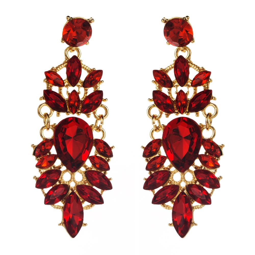 New Dynasty-style Vintage Drop-shaped Stud Earrings for Women, Exquisitely Stylish, Extremely Dazzling Earrings Set