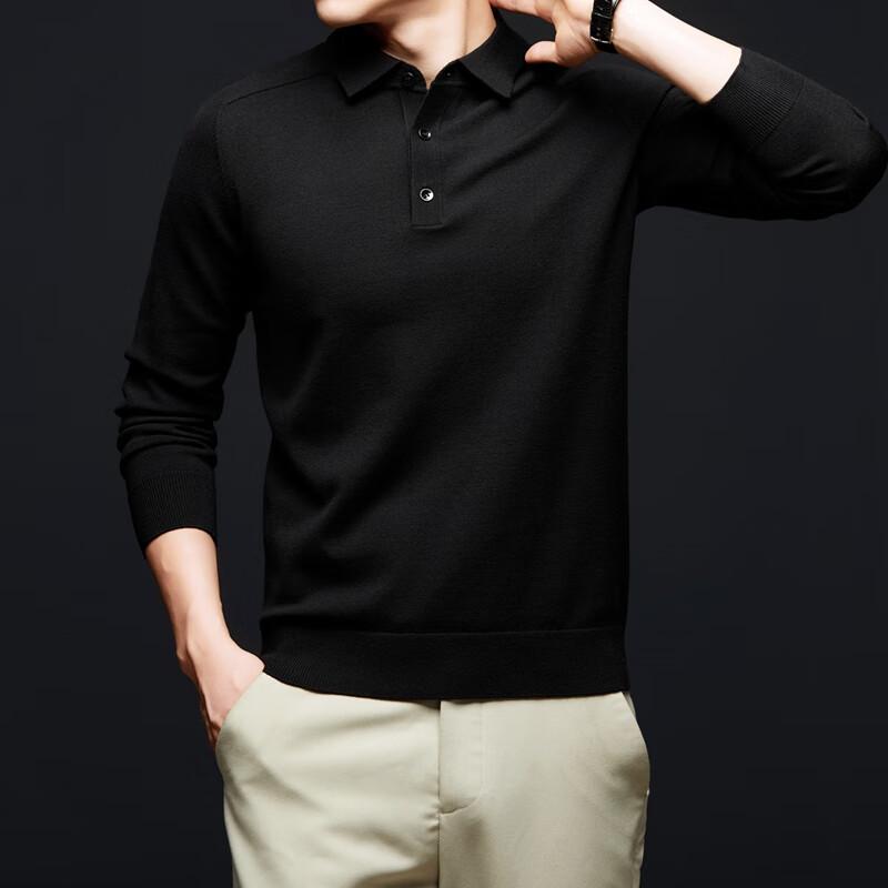 Yilitemg Men's Knitted Polo Neck Base Layer Shirt