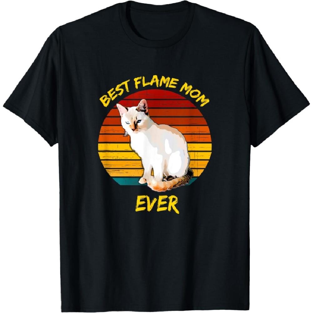 

Best Flame Mom Ever - Flame Point Siamese Cat Kitten T-Shirt T-Shirt for Men Women XXXXXL чорний