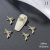 10Pcs Luxury Kawaii Bow Nail Art Charms 3D Alloy Bow Tie Jewelry Nail  Decoration Diy Accessories