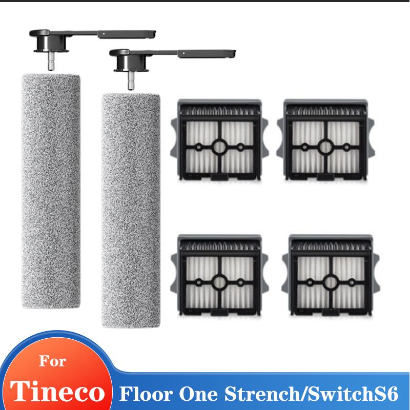 For Tineco Floor One Stretch S6 /Switch S6 Vacuum Cleaner Accessories Detachable Soft Roller Brush HEPA Filter Kit Parts