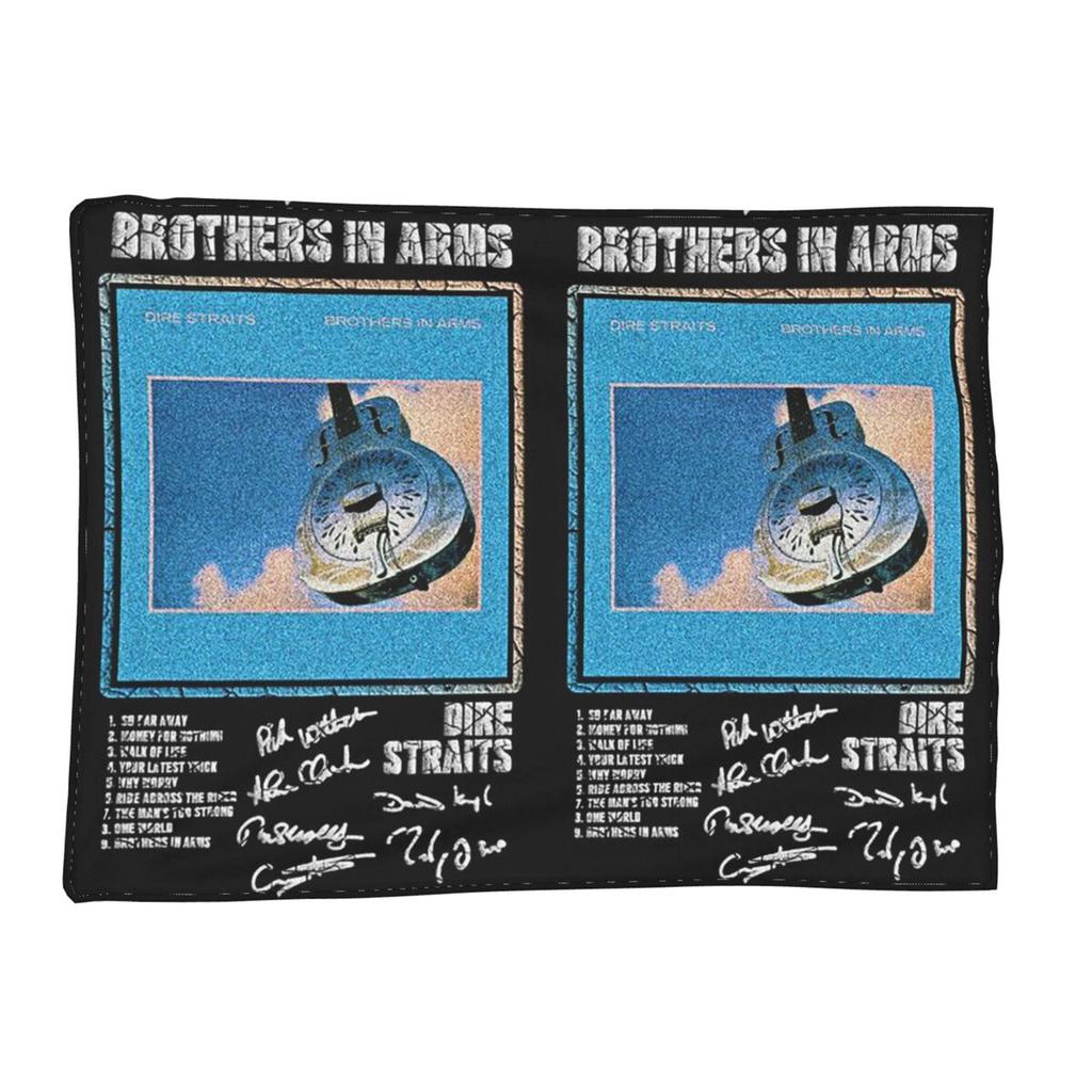 Dire Straits Brothers In Arms Album Cover Blankets Warm Flannel Throw Blanket Cover for Bed Living room Picnic Travel Home Sofa