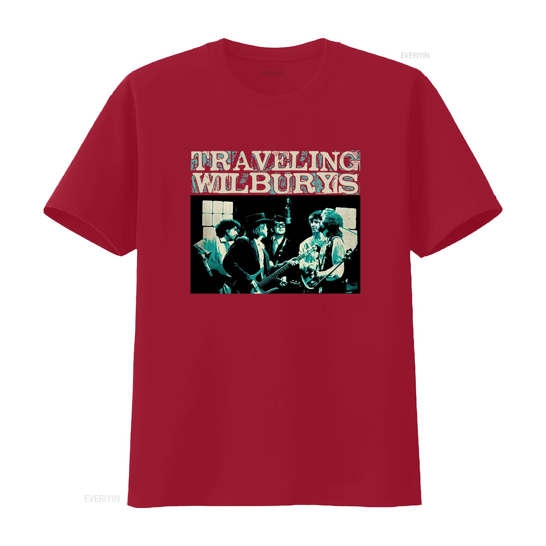 The Traveling Wilburys Performing Official Band Mens T Shirt Rock Music Fans Cool Design vintage Washed streetwear homme Soft S
