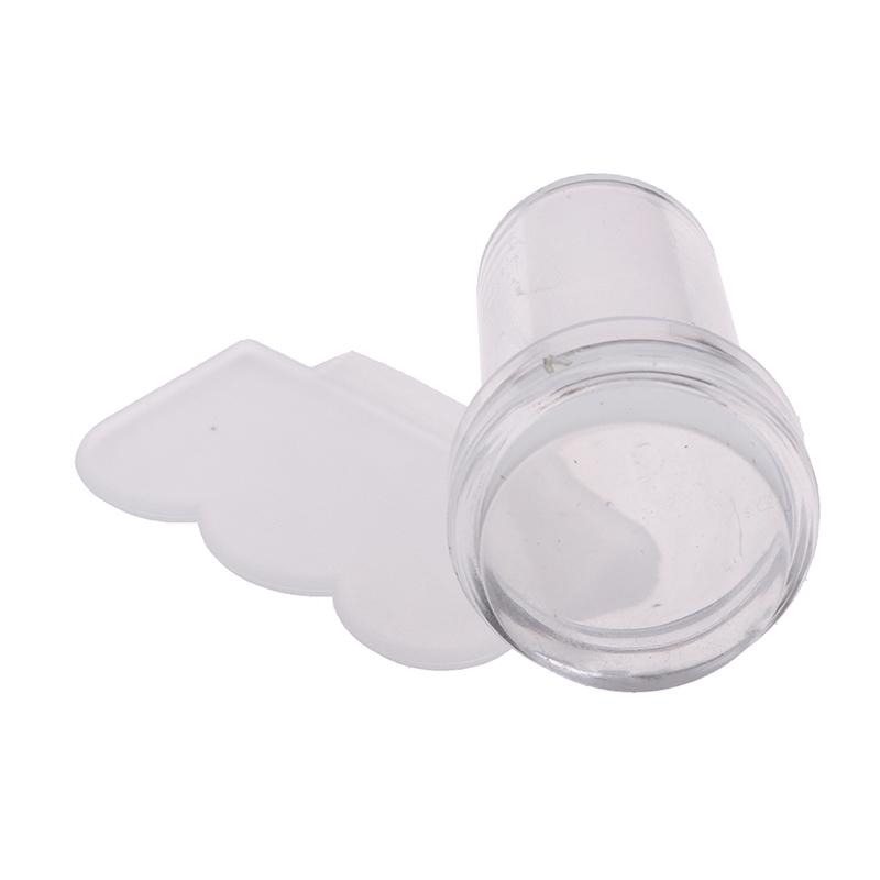 Pure Clear Jelly Silicone Nail Art Stamper Scraper Nail Stamp Stamping Tool