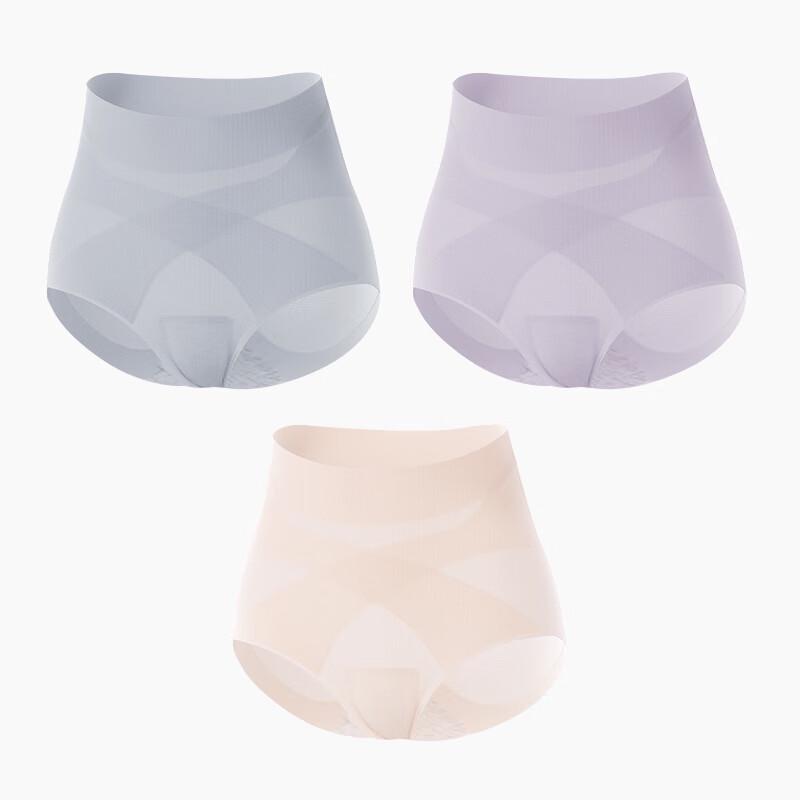 MIIOW Women's Silk Crotch High-Waist Seamless Underwear (3-Pack)