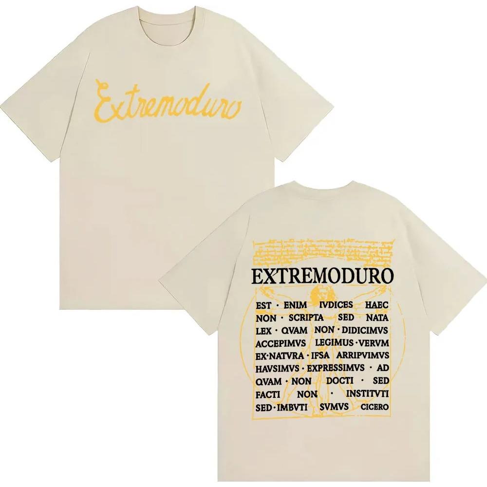 Rock Band Extremoduro Tour Print T Shirts Men's Clothing Harajuku High Street T-shirt Man Cotton Short Sleeve T-shirts