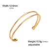 Cazador Minimalist Gold Plated Cuff Bracelets Stainless Steel Adjustable Women's Hand Bracelets Waterproof Jewelry Party Gift