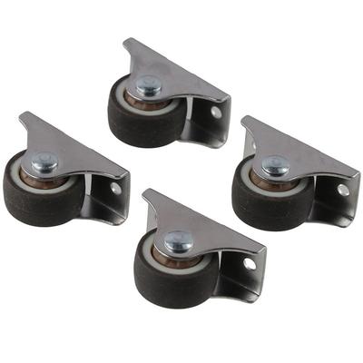 4Pcs 1'' Silent Ball Bearing Mini Small Casters Wheels Fixed Caster Wheels Cabinet Trundle