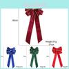Luxurious 60cm Red Velvet Christmas Bow Decoration For Festive Tree Ornamentation