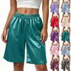 Damen Farbe Lässige Sommer Strandshorts mit Taschen Lockerer Schnitt