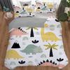 Cartoon Dinosaur Print Duvet Cover For Kids Girls Boys With Pillowcases Double Queen King Size 2/3 Pcs Polyester Quilt Cover