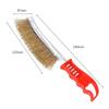 Long Handle Rust Removal Brush Cleaning Brush Grill Scrubber for BBQ Oven Gutter Metal Surface Cleaning Tool with Wooden Handle