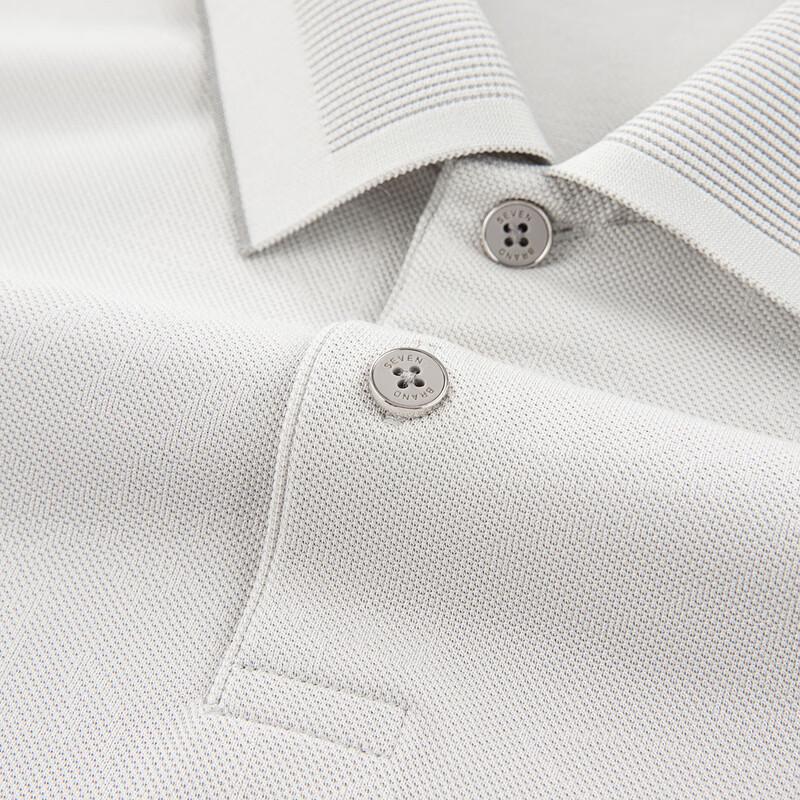 SEVEN Men's Silk Blend Jacquard Polo Shirt