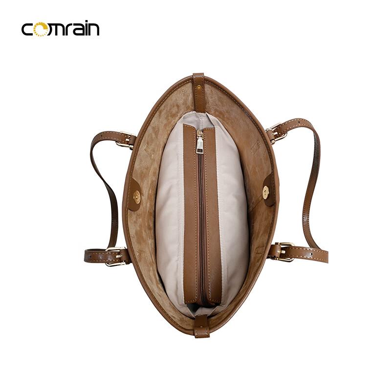 COMRAIN Women's Leather Tote Shoulder Bag