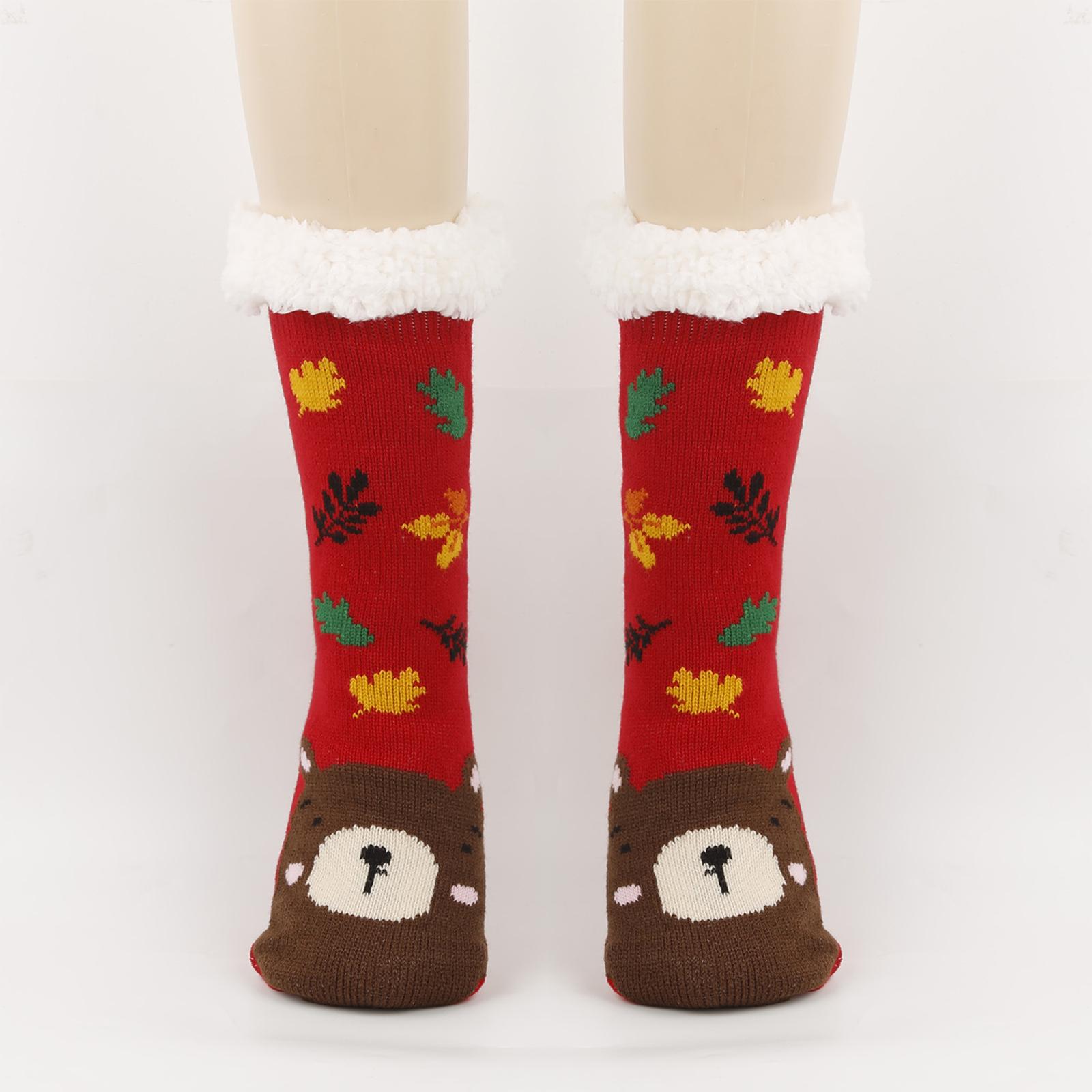 

Women s Floor Socks, Warm And Thick Cartoon Animal Cold Resistant Looped Sleep Socks One Size