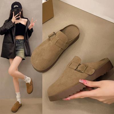 Vielseitige Retro-deutsche Trainingsschuhe Damen Frühling und Sommer 2025 neu retro dicksohlige vielseitige Taschenkopf Halbschuhe Damen
