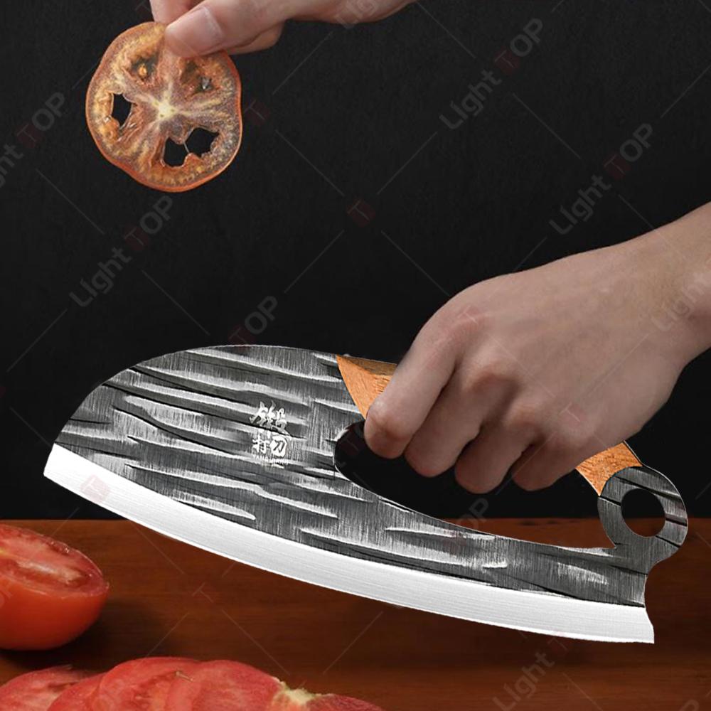 Kitchen Chef Knife Effort Saving Chopping Knife Ultra-sharp Slicing Knife Handmade Forged Butcher Cleaver Knife Boning Knife