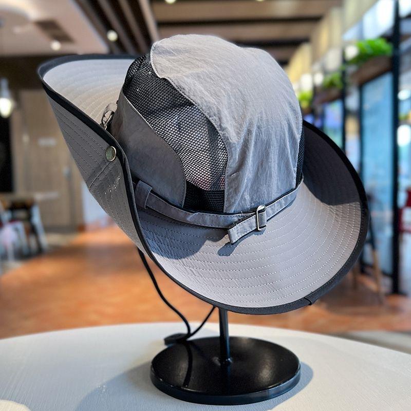 Bucket Hat Women's Summer Sun Protection Quick-drying Breathable Sun Hat Outdoor UV Protection Camping Fishing Mountaineering Hat Male Tide