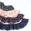 1yard Chiffon Bud Edge Small Floral Folds Lace 4.5cm Accessories Dress  DIY Clothing Decoration