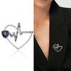 Rhinestone Love Brooches for Women Unisex Enamel Heart Pins Banquet Party Backpack Gifts Jewelry Accessories