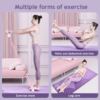 Separable Pedal Ankle Puller Resistance Band with Handle Elastic Yoga Sit-up Pull Rope Men Women Pedal Tensioner Exerciser Workout Equipment
