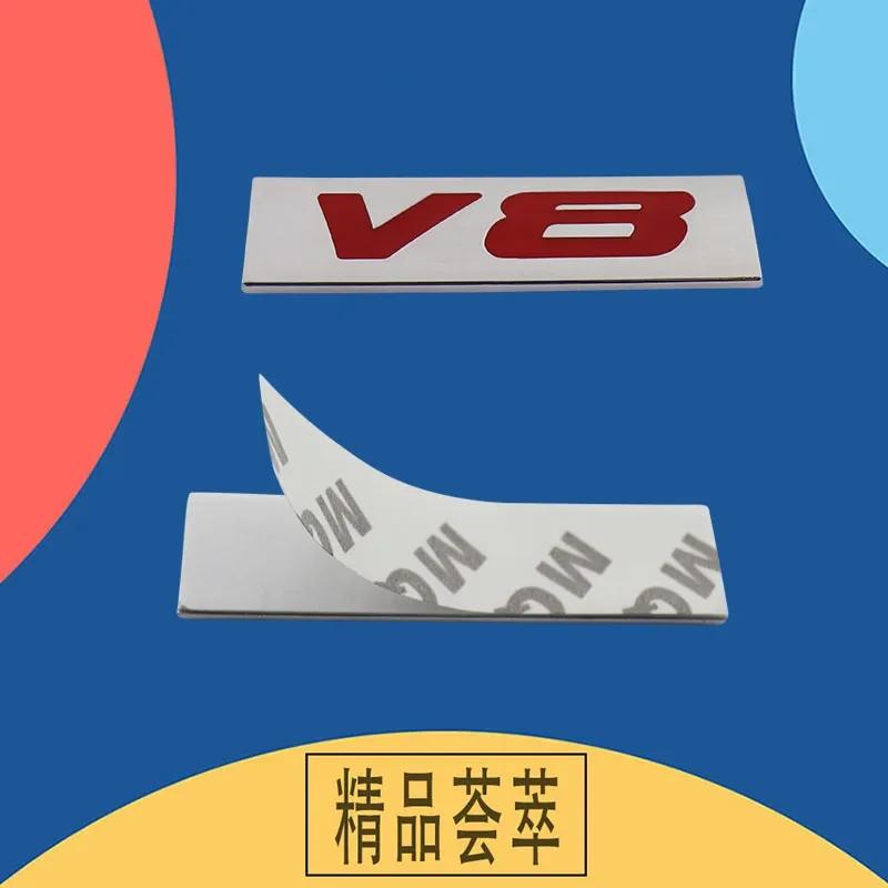 Premium V8 V 8 Car Engine Hood Fender Trunk Tail Rear Bonnet Nameplate Decal Emblem Badge Sticker for Universal