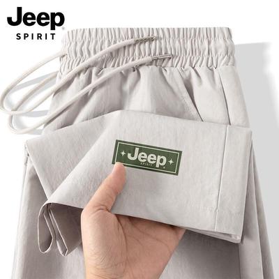 JEEP SPIRIT Men's Summer Breathable Straight-Leg Casual Pants