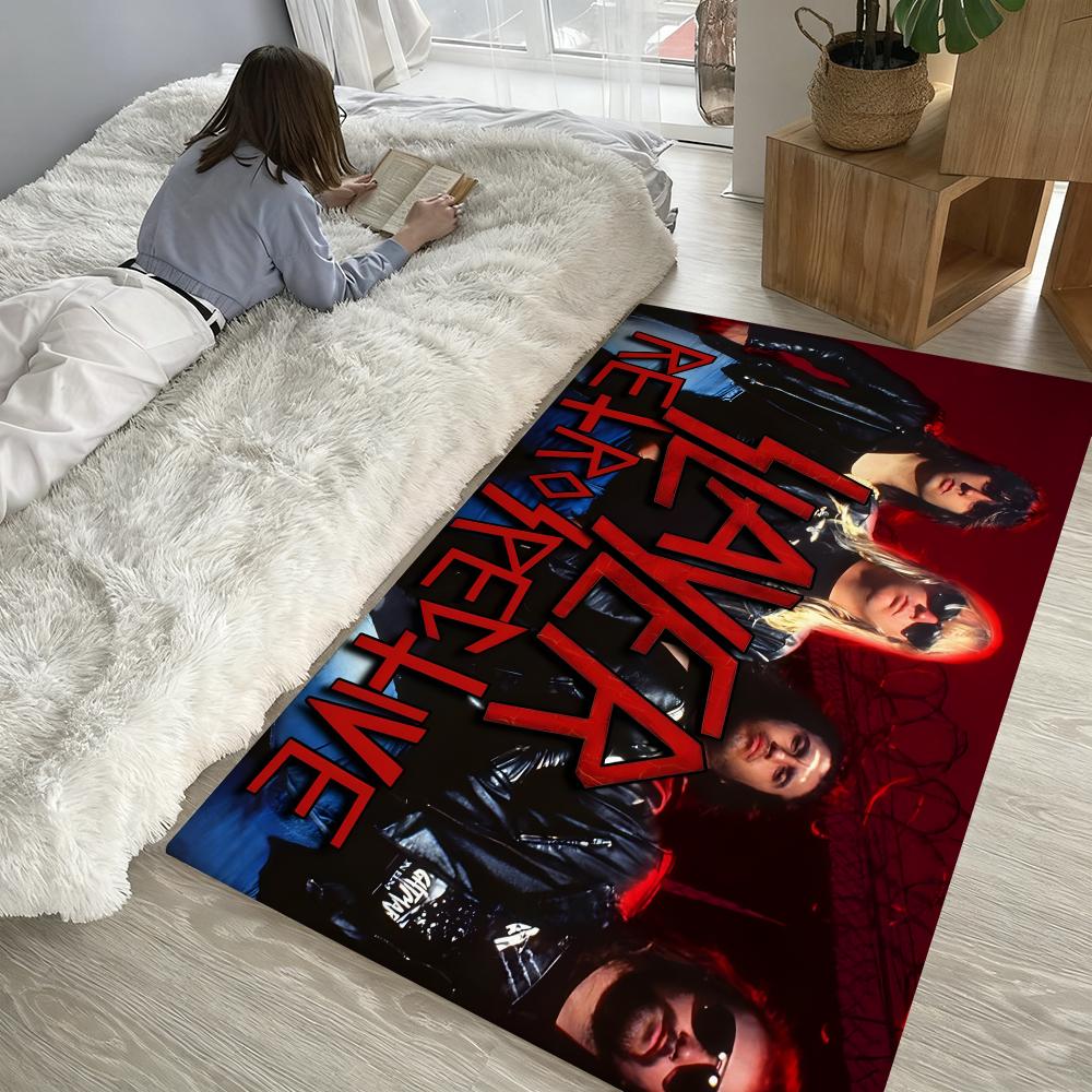 Rock Music Floor Mat Soft Thickened Absorbent Non-Slip Bedroom Living Room Door Mat Home Decor Flannel Rugs