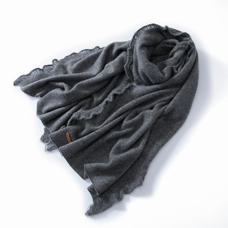 Women 100% Pure Cashmere Scarf Fringe Detail Winter Warm Soft Cozy Tassel Scarf Fashion Casual Wrap Cold Weather Accessory