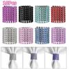 10Pcs Rhinestone Bow Napkin Rings Silver Gold Metal Serviette Buckle Wedding Party Decoration